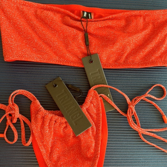 Triangl orange sparkle string bikini - Picture 4 of 4